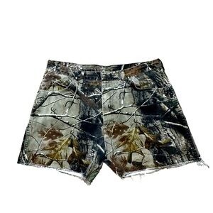 Wrangler Pro Gear Jeans Mens 38” Camo Realtree Hunting Cut Off Shorts